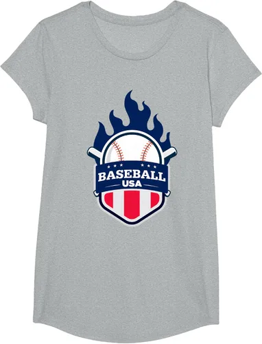 Vista 75 de Baseball USA Support the Team Shirt - Camiseta con la bandera de Estados Unidos, Blanco, S
