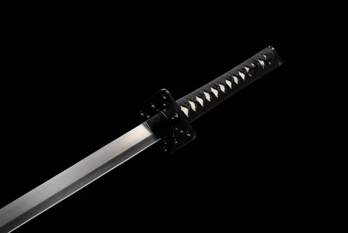 Vista 8 de Espada samurái afilada hecha a mano Katana negra réplica de Enter The Ninja Sword Real Battle Ready Ninjato