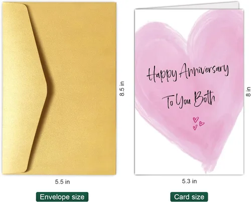 Vista 2 de Chenive Tarjeta de Feliz Aniversario para Pareja, Aniversario de Boda para Padres y Amigos, Tarjeta de Aniversario para Hija y Yerno, Feliz