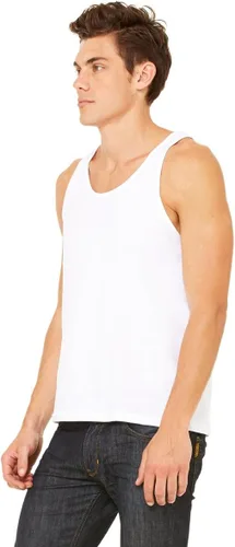 Vista 3 de Bella + Canvas Unisex Jersey tanque (3480) Gris Triblend