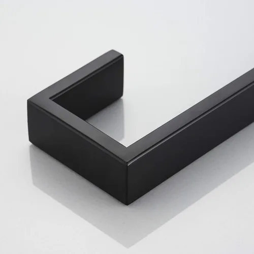 Vista 2 de JunSun Toallero de baño negro mate de 24 pulgadas, toallero de mano, toallero moderno para decoración del hogar, toallero, accesorios de baño