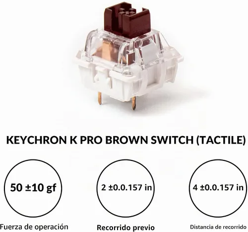 Vista 8 de Keychron V3 - Perilla de teclado mecánico personalizado con cable, TKL QMK/VIA macro programable con interruptor Keychron K Pro marrón