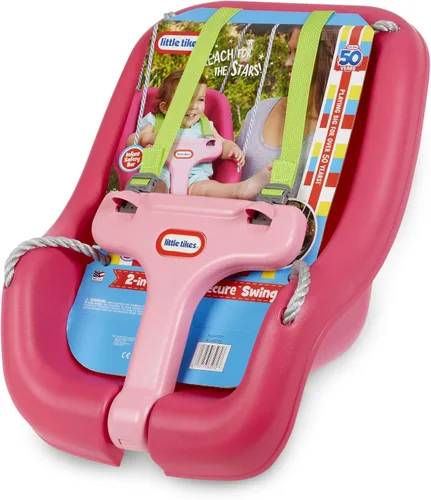Vista 4 de Little Tikes Columpio 2-en-1 ajustado y seguro, Magenta
