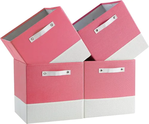 Vista 15 de Cajas Organizadoras de Cubo de Almacenamiento Organizador de Cubby de Tela 7.7 oz/yd² para Estante, Estantería, Clóset, Armario, Guardarropa