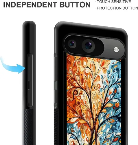 Vista 17 de Compatible con Google Pixel 4A 5G Mobile Case Creative Acrylic Panel trasero Silicona Protección Grip especialmente diseñado para Google Pixel 4A 5G