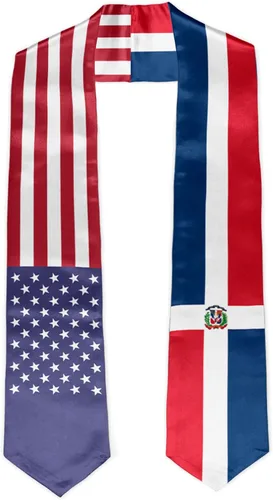 Vista 11 de Banda de estola de graduación con la bandera de Colombia de Estados Unidos, estola de graduación, regalo de graduación