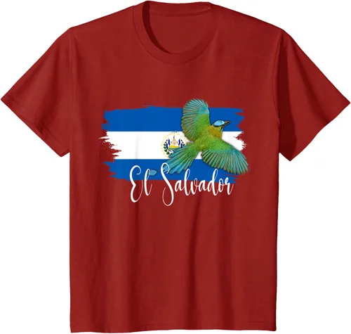 Vista 71 de Camiseta con la bandera de El Salvador, mapa de El Salvador, camiseta de Salvador para mujer, Negro