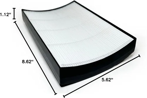 Vista 8 de Nispira PECOMFIL Breeze Filtro de repuesto para purificador de aire de mesa Purezone Breeze PECOMPAP 2 en 1 True HEPA carbón activado 1 paquete