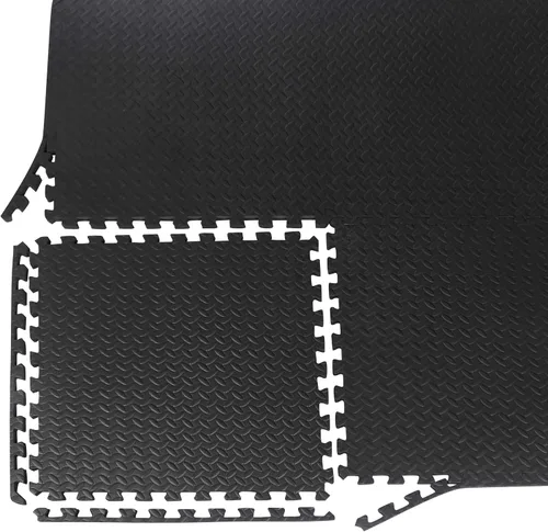Vista 8 de Tapete de ejercicio de rompecabezas de 24 azulejos de 3/4 pulgadas, extra grueso, entrelazado, espuma EVA, tapete protector para el suelo