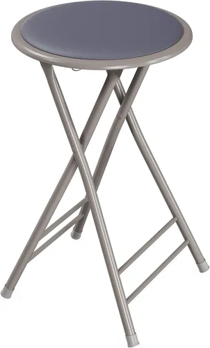 Vista 20 de Lavish Home Taburete plegable con asiento acolchado sin espalda, juego de 2