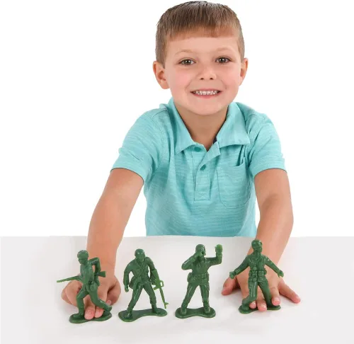 Vista 4 de Rhode Island Novelty Juego de 8 figuras surtidas para hombres del ejército de 4 pulgadas