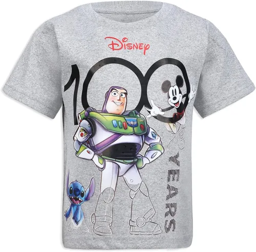 Vista 6 de Disney Paquete de 3 camisetas para niños pequeños y niños pequeños, azulgrisblanco