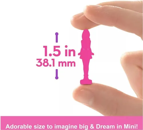 Vista 3 de Barbie Mini muñecas BarbieLand Fashionistas, muñecas de 1.5 pulgadas en tubo de lápiz labial, revelación sorpresa (los estilos pueden variar)