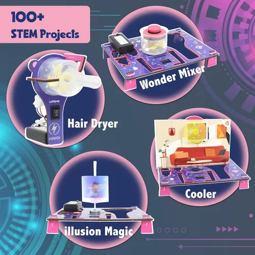 Vista 3 de Butterfly EduFields 100+ Girls Engineering Science Kit for Kids Age 8-12