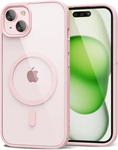 Vista 62 de oakxco Funda magnética transparente compatible con Magsafe, bonita funda delgada y transparente de poliuretano termoplástico no amarillenta, carcasa