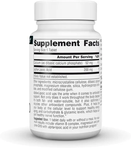 Vista 3 de Source Naturals Ácido Alfa Lipoico, Protección Antioxidante* - 200 mg - 60 Tabletas