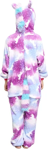 Vista 69 de Mameluco de unicornio para pijamas de animales, cosplay, disfraz unisex de Halloween