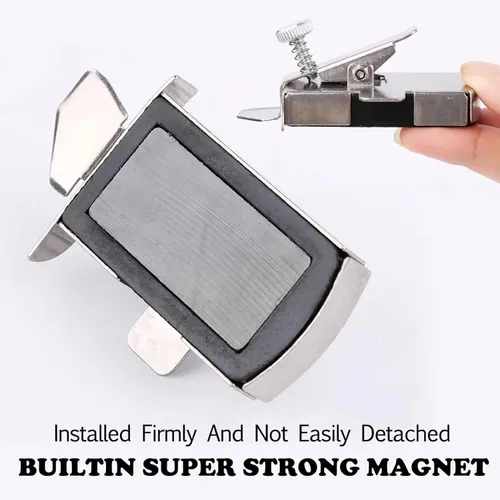 Vista 3 de Wemomo Guía de costura magnética para máquina de coser, guía de costura magnética con clip, accesorios de suministros de costura multifuncionales