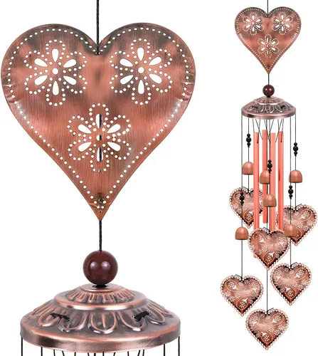Vista 9 de Campanillas de viento de ángel para exteriores, regalos para mamá, abuela y familia, atrapa viento de música, adornos de ángeles móviles, campanas