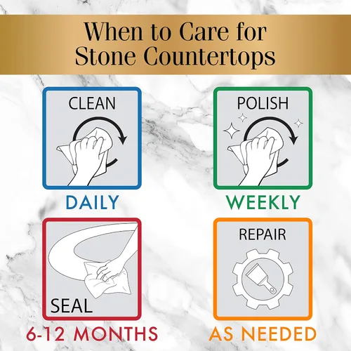 Vista 9 de Stone Care International Granite Clean, Shine & Protect - Limpia pulidores y protege superficies de piedra, granito, cuarzo, mármol, piedra caliza