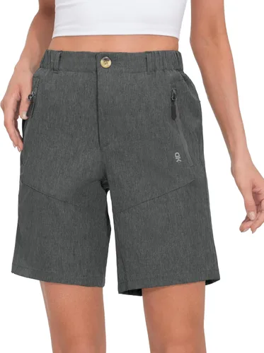 Vista 16 de Little Donkey Andy - Shorts elásticos de secado rápido para mujer, para senderismo, campamento y viajes A1 negro