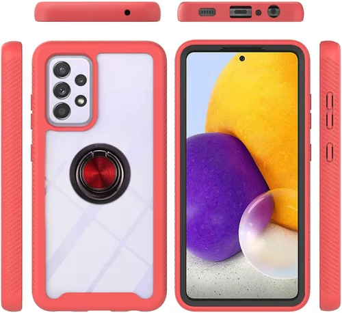 Vista 6 de Funda compatible con Xiaomi Poco X3 NFC, compatible con Xiaomi Poco X3 Pro/Poco X3 Ring Stand 3 en 1, color negro