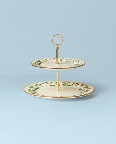 Vista 2 de Lenox 893490 - Servidor de 2 niveles navideño