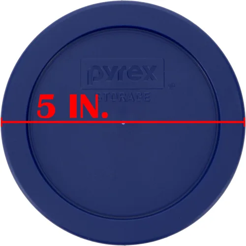 Vista 6 de Pyrex 7200-PC Tapas de Almacenamiento Redondas Azul Oscuro de 2 Tazas - Tapas Pyrex Originales Genuinas - Paquete de 2