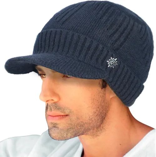 Vista 38 de Dahlia Gorro para hombre con visera - lana, sombrero de invierno con borde, forro polar
