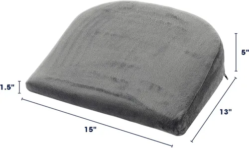 Vista 2 de Cheer Collection Cojín de cuña de maternidad de espuma viscoelástica Almohada de apoyo para el vientre con funda lavable de microfelpa extraíble