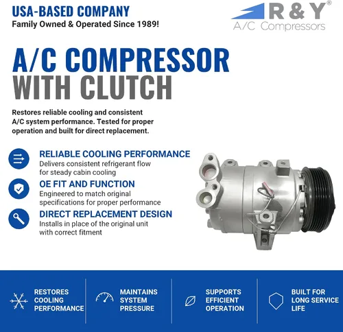 Vista 2 de RYC Compresor de aire acondicionado automotriz y embrague de A/C EG462