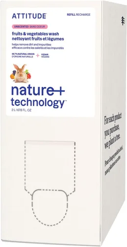 Vista 9 de ATTITUDE Lavado de frutas y verduras, lavado de productos apto para alimentos, elimina la suciedad y los residuos, ingredientes veganos y a base