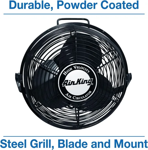 Vista 6 de Air King 9312 Ventilador de pared de acero con recubrimiento en polvo, negro