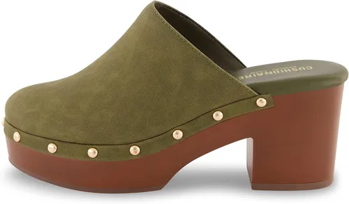 Vista 2 de CUSHIONAIRE Women's Gibbons Faux Wood Clog with Memory Foam Padding, Wide Widths Available