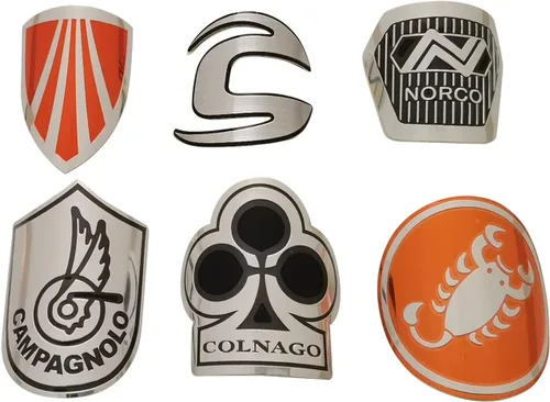 Vista 4 de Insignia de bicicleta BMX plegable marco frontal de bicicleta, etiqueta de decoración personal, accesorios de equitación (Coln-ago-o)