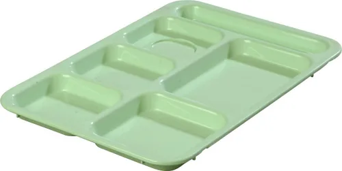 Vista 8 de Carlisle FoodService Products Bandeja de 6 compartimentos para mano derecha, 10" x 14", color negro
