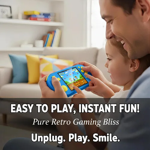 Vista 3 de Consola de juegos portátil de 16 bits, pantalla HD de 3 pulgadas, juegos retro 300 en 1, reproductor de videojuegos clásico portátil para niños