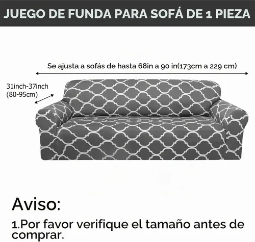Vista 2 de Peryiter Juego de 1 funda de sofá gris oscuro para sala de estar, fundas de muebles para sofá y sofás, funda de sofá biplaza o sillón, protector