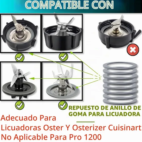 Vista 3 de Oster Junta de Junta Tórica - 8 piezas para piezas de repuesto de licuadora