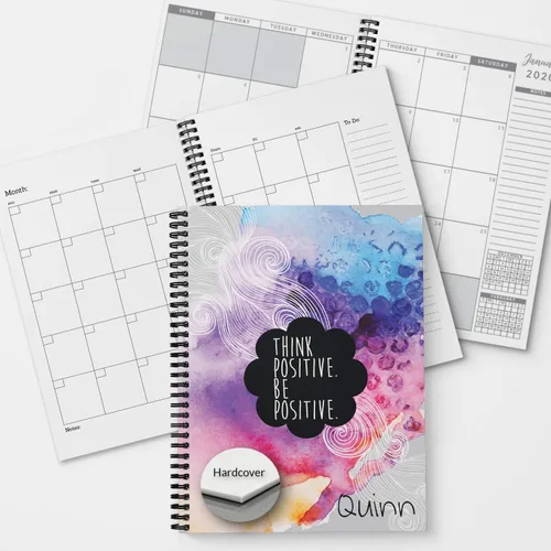Vista 9 de Believe You Can - Planificador y organizador personalizado de tapa dura mensual y semanal, 1 año completo, enero-diciembre con fecha u opción sin