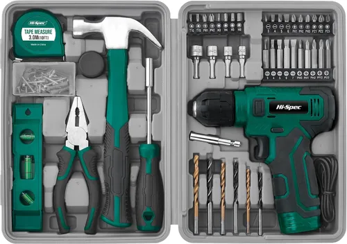 Vista 10 de Hi-Spec Juego de taladro inalámbrico de 8 V y kit de herramientas de Rosa