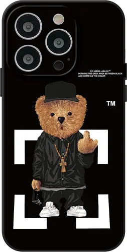 Vista 9 de Funda genial compatible con iPhone 14 Pro Max, diseñada para niños, cubierta de goma de gel de silicona suave estética divertida a prueba de golpes