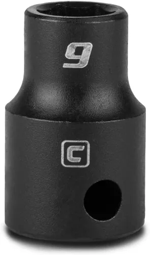 Vista 20 de Capri Tools Zócalo de impacto poco profundo de 0.236 in, accionamiento de 3/8 pulgadas, 6 puntos, métrico