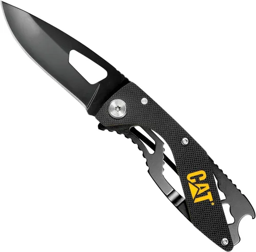 Vista 8 de CAT Cuchillo plegable de esqueleto, mango G10, hoja de acero inoxidable 3Cr13MoV, Liner-Lock, EDC cuchillo de campamento al aire libre