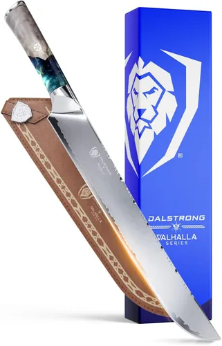 Vista 11 de Dalstrong Cuchillo para cortar - 12" - Serie Valhalla Ravenstone Negro con revestimiento de titanio - Acero Premium 9CR18MOV HC - Mango de Resina
