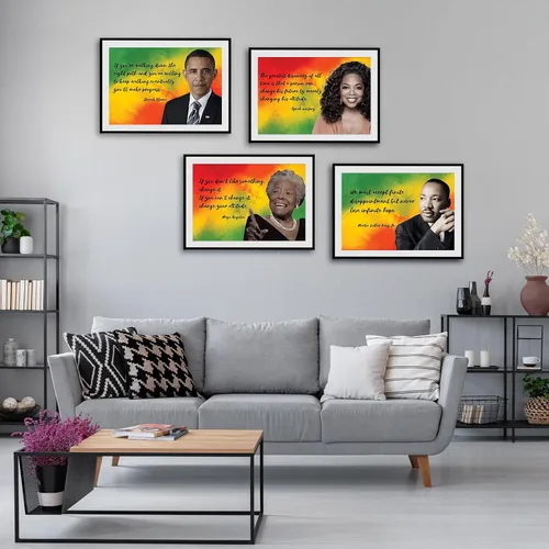 Vista 4 de Decoración de fondo del mes de la historia negra, póster del mes de la historia negra, arte de pared panafricano, decoraciones y suministros