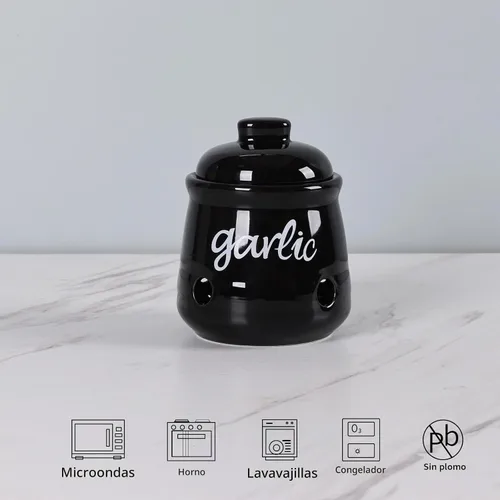 Vista 4 de Mini recipiente de cerámica para encimera (color negro)