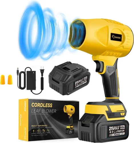 Vista 10 de Saker Soplador de Hojas Inalámbrico Portátil Limpiador de Polvo Sopladores Ligeros de Mano 180000 RPM con Velocidad Ajustable para Limpieza