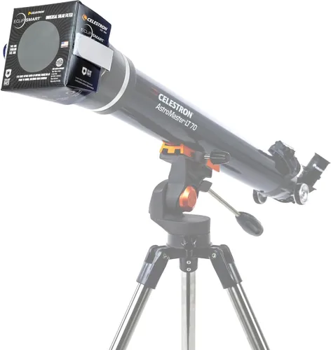 Vista 3 de Celestron – Filtro seguro para eclipse solar EclipSmart para telescopio y cámara – Cumple con los estándares ISO 12312-2:2015(E) – Funciona con su