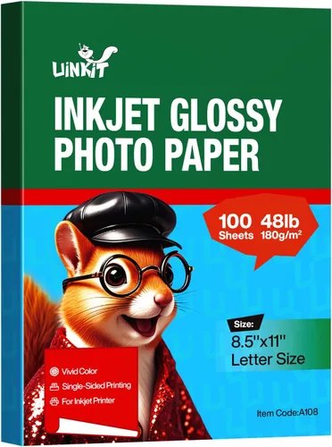 Vista 9 de Uinkit Papel fotográfico de inyección de tinta brillante de alta calidad, 4 x 6 pulgadas, 48 libras, 6.35 oz/m², 100 hojas, calidad fotográfica
